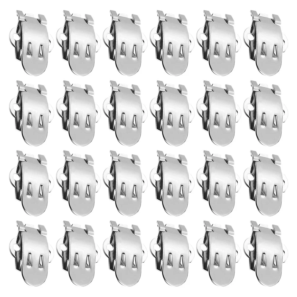 50Pcs Flat Blank Shoe Clips Silver Shoe Clamps Industrial Blank Shoe Clips Flat Blank Clips Shoe Supplies For Diy Crafts Decorat