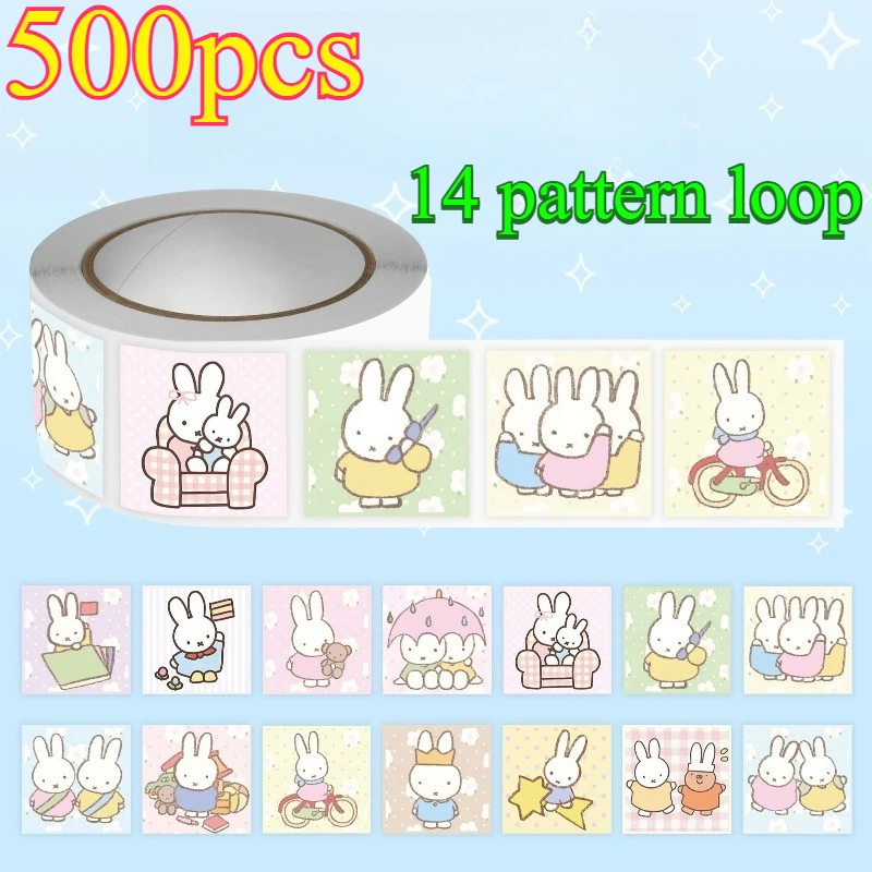 Miffy Curl 500-Pack Waterproof Sticker Set