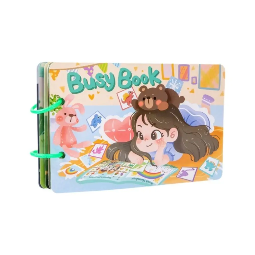 Wiederholtes Einfügen Montessori Quiet Busy Book Farbklassifizierungspapier DIY Paste Material Kit Cartoon DIY