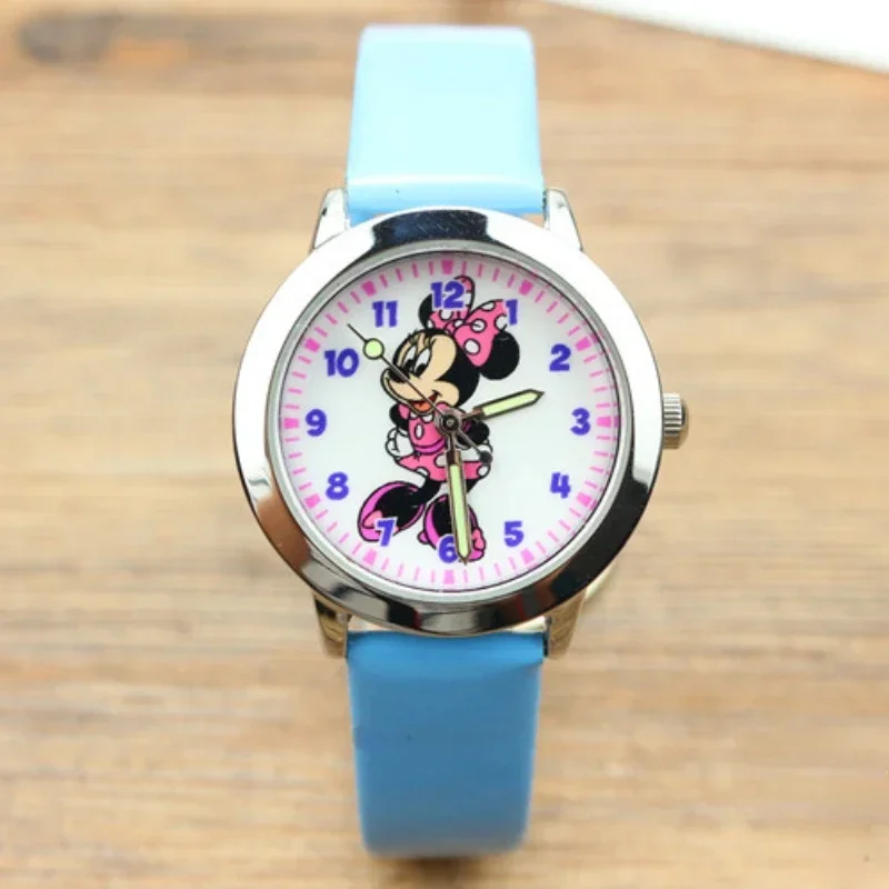 New Disney Kids Watch Fashion Cartoon Minnie Quartz Watch for Children Girls Womens Wristwatch Luminous Pointer Child Cute Clock