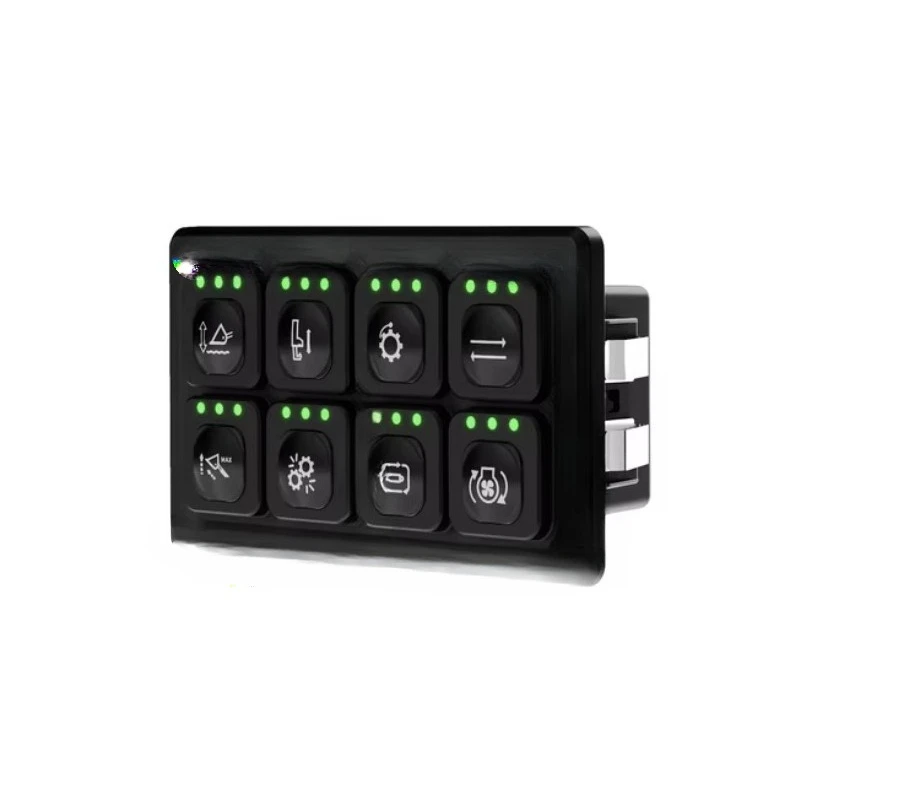 8 Buttons Replaceable Icon CAN Bus Keypad IP65 CE 12V 24V 36V Switch Panel     Hand Tools