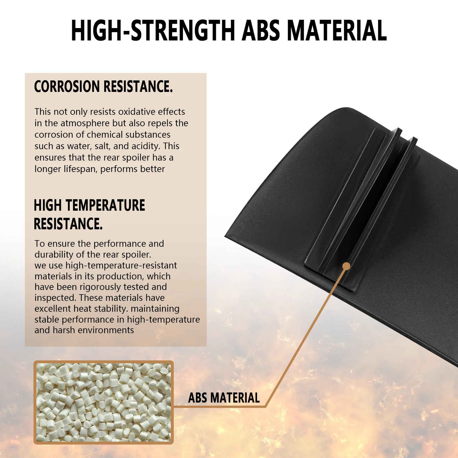 لفورد فيوجن فوكس المصد الخلفي الشفاه الناشر سبويلر الجناح الفاصل زعنفة القرش #6