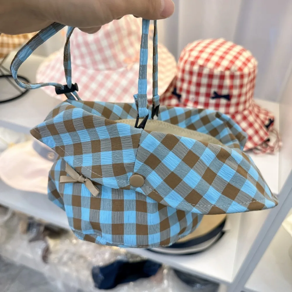 موضة الشمس حماية المشي لمسافات طويلة صياد قبعة صغيرة شعرية كبيرة حافة منقوشة قبعة التنزه قناع واقية من الشمس القوس قبعة بحافة الصيف