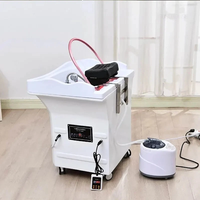 &Fumigation Water Circulation Furniture New Thai Head Therapy Instrument for Barber Shop Simple Commercial Shampoo Basin for Sho