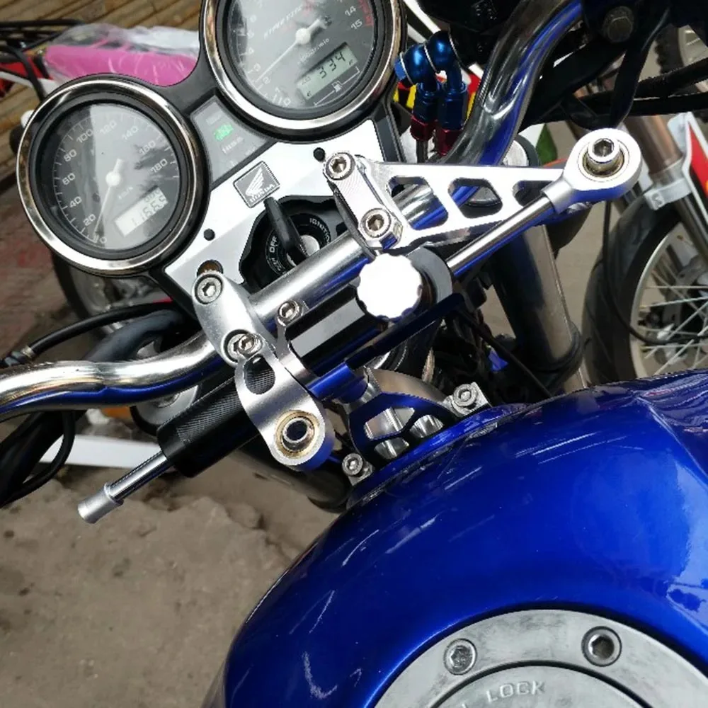 لأبريليا RSV R RSVR 1999 2000 2001 2002 2003 2004 2005 06 + قابل للتعديل الدراجات النارية التوجيه استقرار المثبط قوس جبل عدة #3