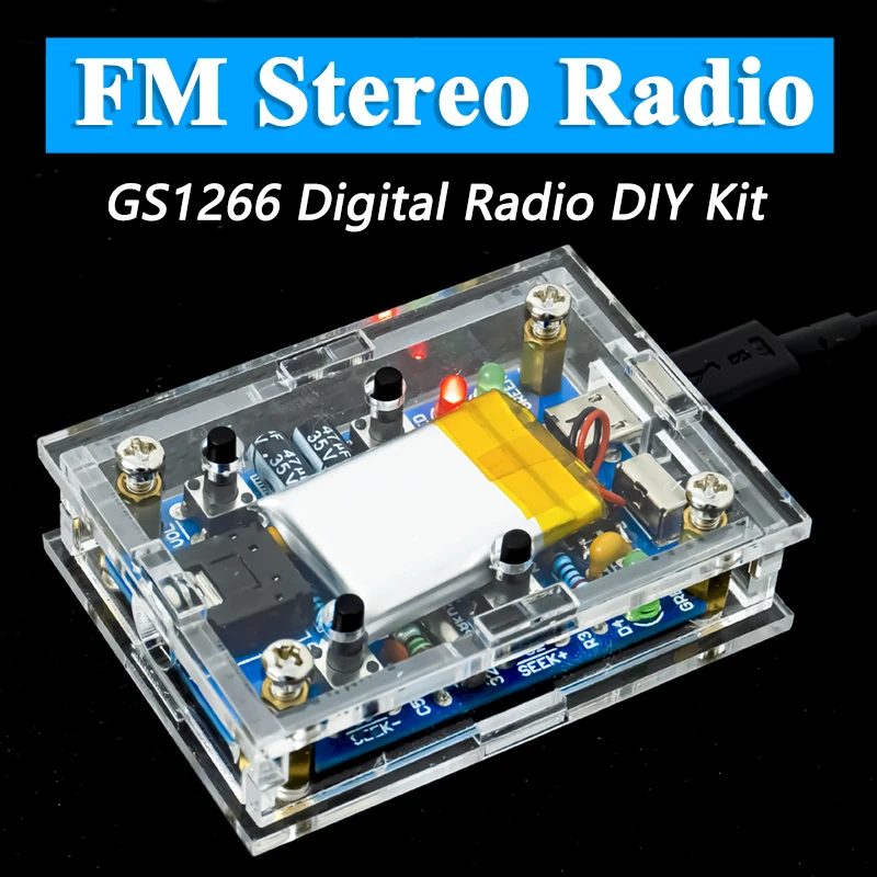 FM Stereo Radio Receiver Circuit Board Welding DIY Kits Electronic Module PCB Assembly Parts for Experiment Practice