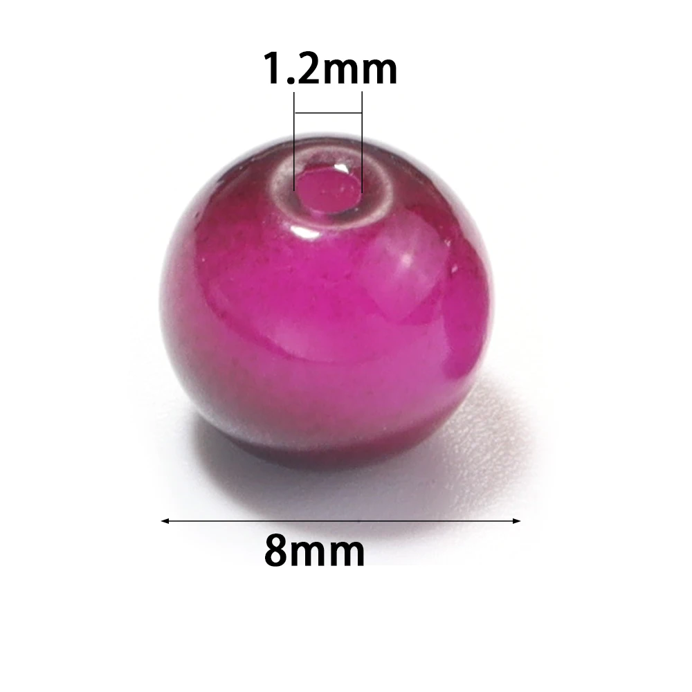 60 Stück/Set 8mm Imitations-Tigerauge-Glasperlen Runde Lose Abstandsperlen für Schmuckherstellung DIY Armband Halsketten Zubehör – Detail 1