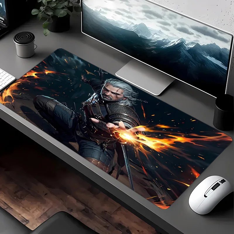 لوحة ماوس The Witcher Geralt De Riv 7 بقاعدة مطاطية متينة غير قابلة للانزلاق مناسبة للألعاب وديكور المكاتب هدية مثالية