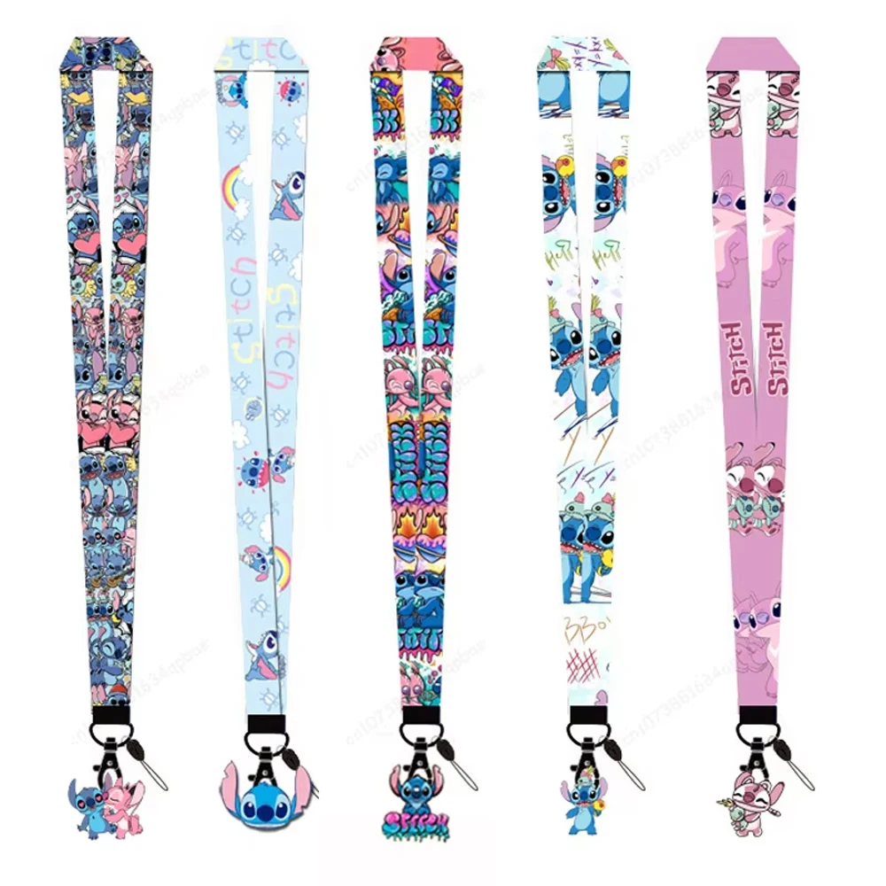 

Stitch Card Holder Lanyard Neck Strap Cartoon Keychain for Pendant Key ID Badge Holder Key Ring Cord Hang Rope Lariat