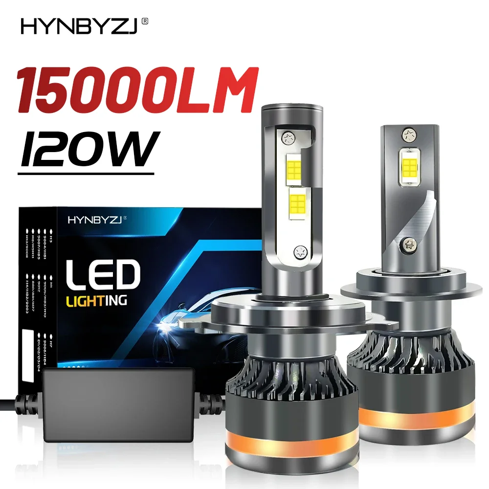 

HYNBYZJ H4 LED H7 Headlight 18000LM CSP Chip LED H1 H3 H11 H8 H9 9005 HB3 9006 HB4 180W 6000K Lamp Bulb Turbo Fog Light 12V 24V