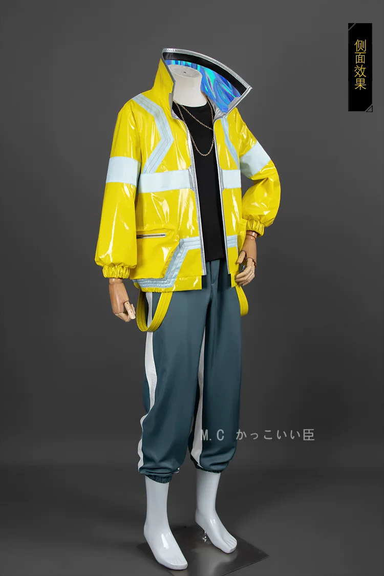 Anime Cyberpunk Edgerunners David Martinez Cosplay Costume Stand Collar Jacket Hoodie Zipper Coat Pants Punk Adult Men Halloween