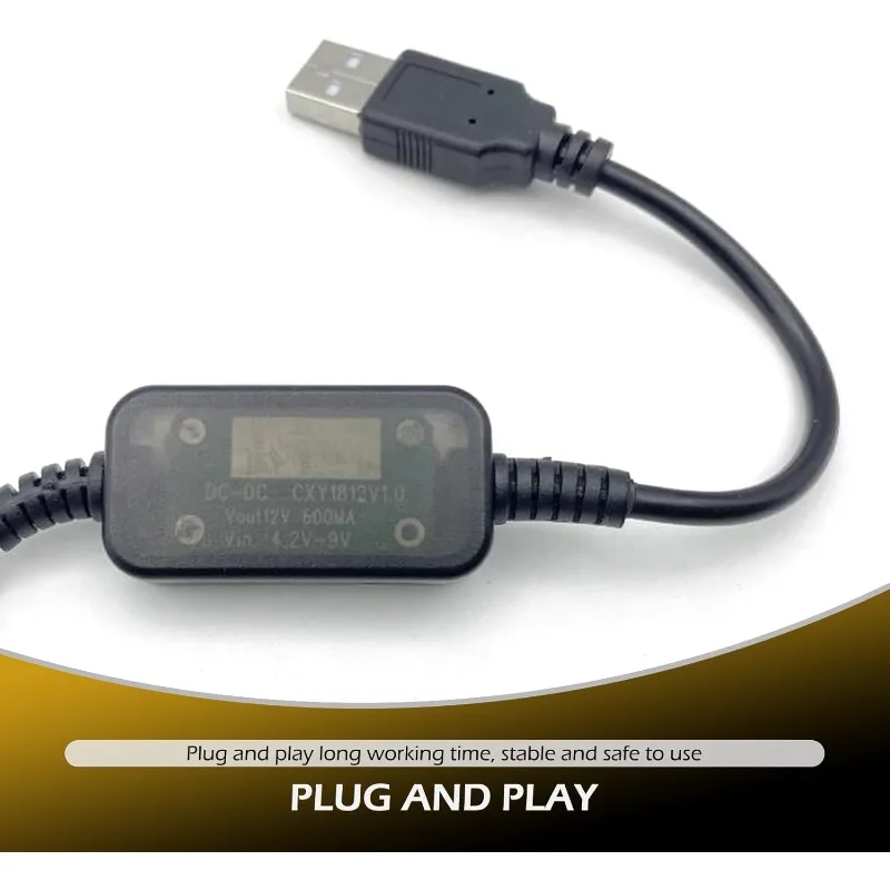 USB Male to 12V Car Jet Lighter Socket Light Adapter Converter Cable for GPS Car LED Light Strip Driving Recorder