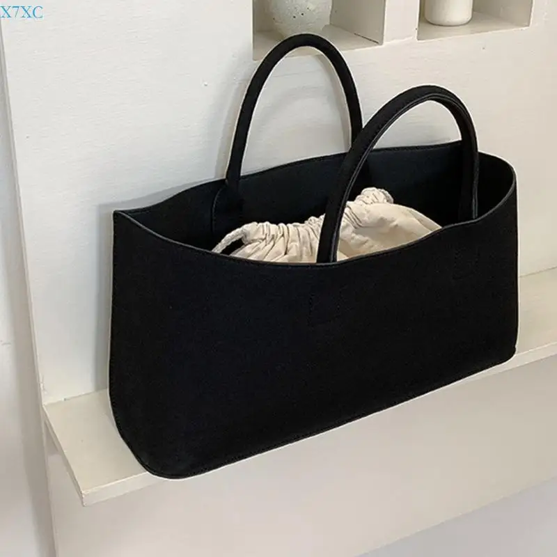 X7XC Fashionable Large Capacity Handbag for Work Comfortable Handle Book Purse