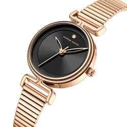 2025 New Women Watch Leisure Fashion 29mm Mini Dial Stainless Steel Mesh Strap HANNAH MARTIN Nordic Simple 3Bar Waterproof Watch