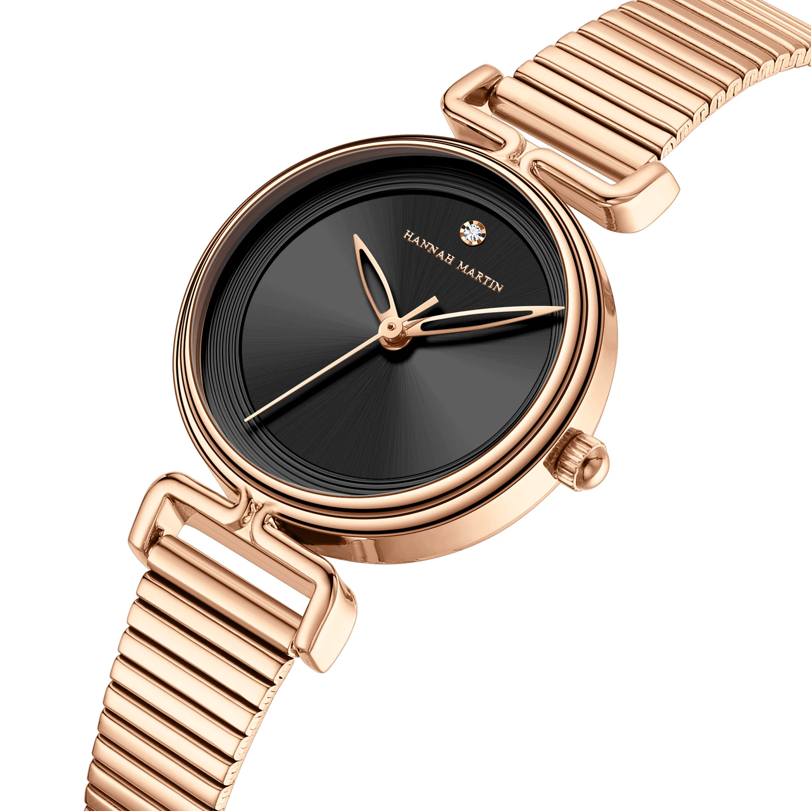 2025 New Women Watch Leisure Fashion 29mm Mini Dial Stainless Steel Mesh Strap HANNAH MARTIN Nordic Simple 3Bar Waterproof Watch