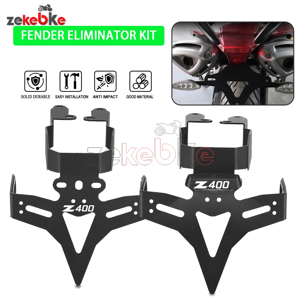 

For Kawasaki Ninja 400/ Z400 500/Z500 24 Motorcycle Adjustable License Plate Holder Bracket Rear Tail Tidy Fender Eliminator Kit