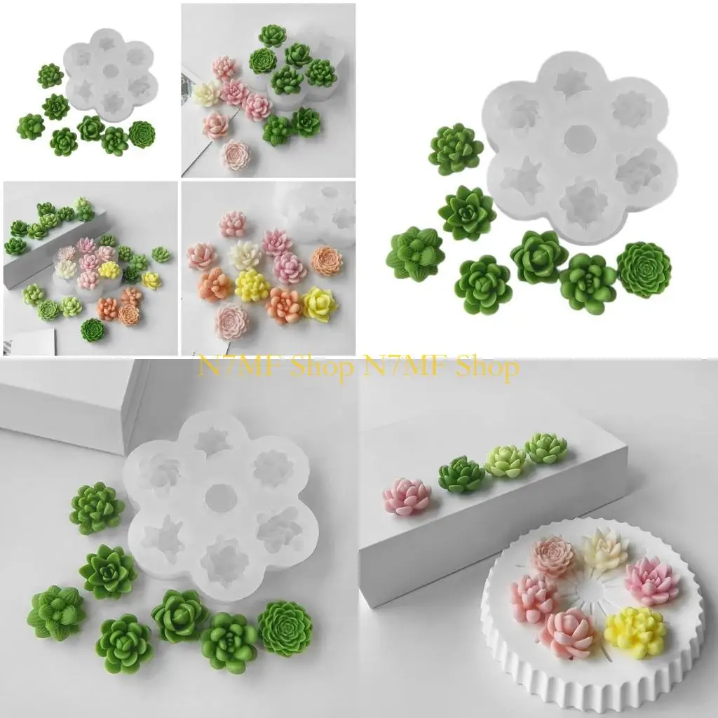 

N7MF Creative Plant Силиконовая форма для сочной гипсовой штукатурки свечей