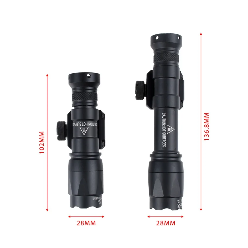 M300C M600C Metal Tactical Flashlight Super Bright LED Lamp Fit 20mm Rail Tail Control Constant Lighting Outdoor Torch
