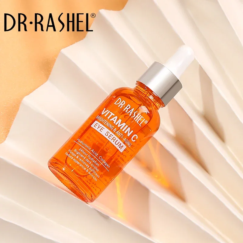 DR.RASHEL Vitamin C Eye Serum Remove Dark Circles Eye Bags Anti-wrinkle Eye Cream Collagen Hyaluronic Acid Brighten Anti-aging