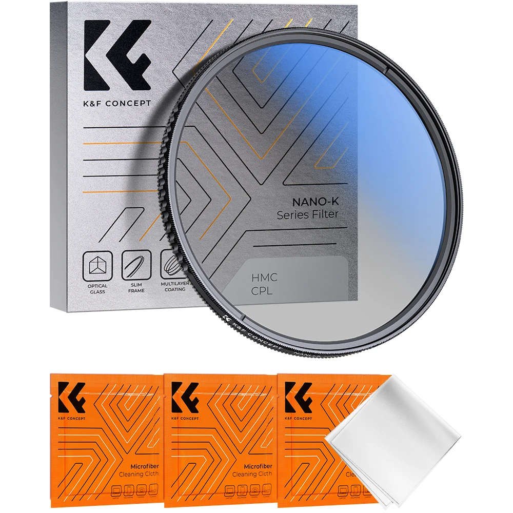 K&F Concept 37mm-82mm CPL Camera Lens Filter Circular Polarizer Multi Coated Filter 39mm 46mm 49mm 52mm 58mm 62mm 67mm 72mm 77mm