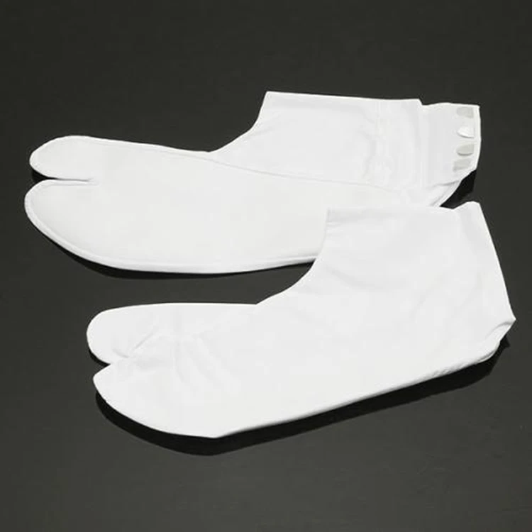 Japanese Socks Simple White Black Foot Bag Non-slip Bottom Elastic Two-finger Socks Kimono Cosplay Accessories