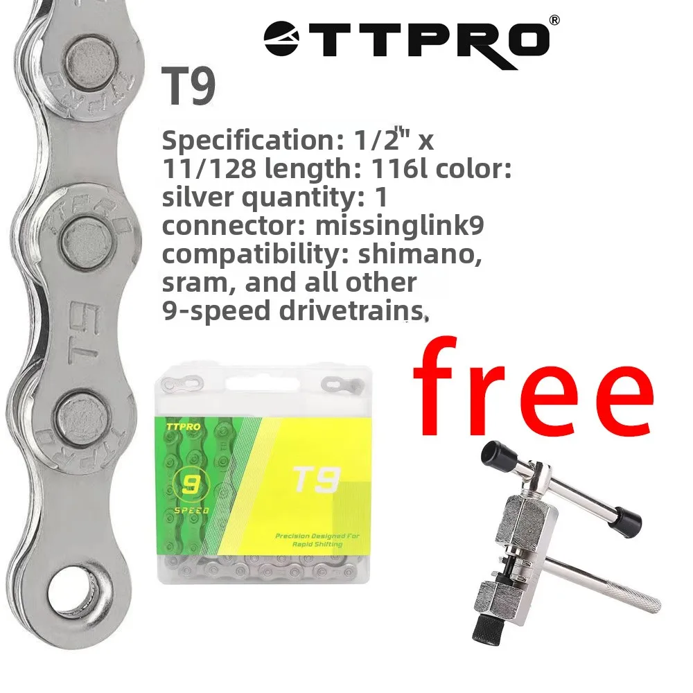 TTPRO Chains 8/9/10/11/12 Speed MTB Road Bicycle Chains, Variable Speed Chains 116/126L High Quality Current Cycling Accessory
