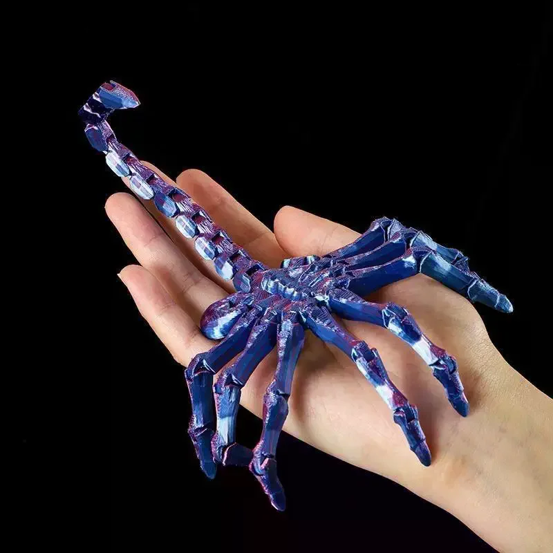 3D Printed Movable Joints Facehugger Toys Simulation Articulated Animal Figurine Ornaments Creative Model Desktop Decoration