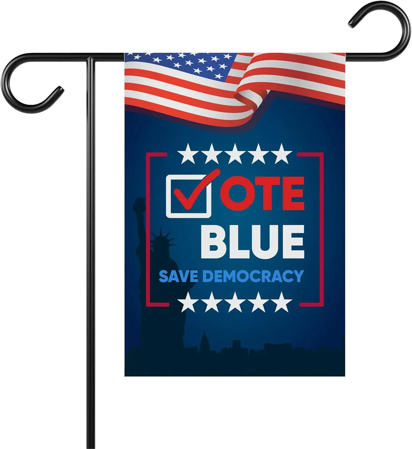 Vote Blue Save Democracy Garden Flag - Vote Democrat Garden Flag - American President Election Yard Outdoor Decoration - Double