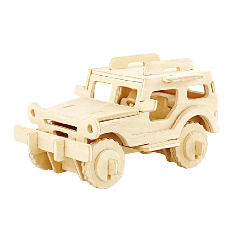 Puzzle in legno 3D da 4 pezzi per adulti Kit educativo in legno per bambini Nessuna colla richiesta Struttura tenone Gioco di puzzle decorativo