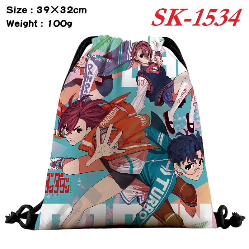 Anime Drawstring Bag DANDADAN Takakura Ken Ayase Momo Cartoon Sport Backpack Boys Girls Portable Storage Shopping Bags