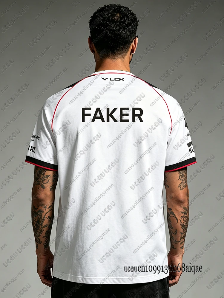 2026 New Esports Jerseys For Men Faker Same Style T-shirts Loose Breathable Sports Short Sleeve T1 Uniform Man Esports Jerseys