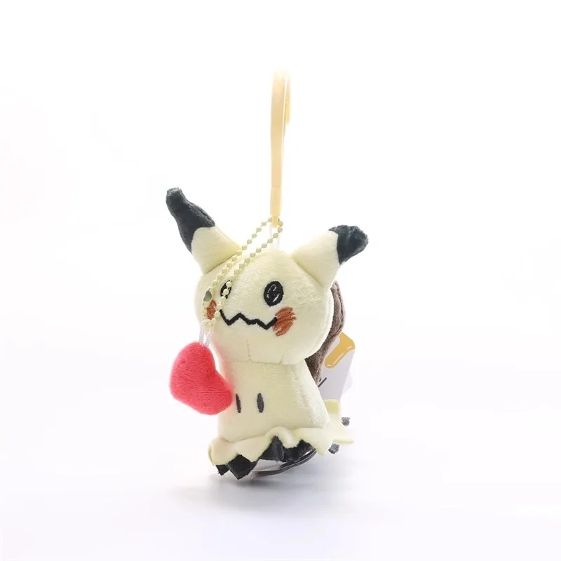 Véritable Pokemon Mimikyu Love Series Kawaii peluche jouet porte-clés sac à dos pendentif porte-clés poupée cadeaux d'anniversaire pour enfant garçons