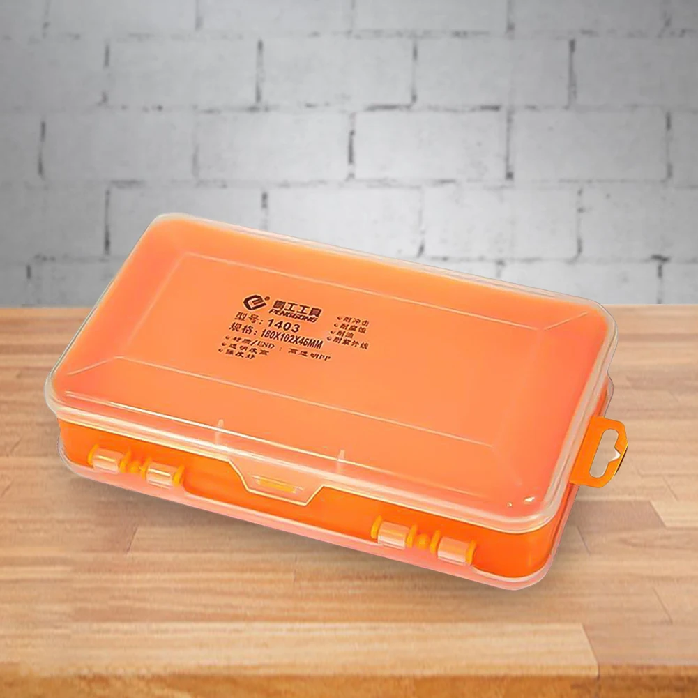 Plastic Double-Side Tool Box Storage Tool Case Compartment Hand Tools Storage Boxes Transparent Multifunctional for Small Things