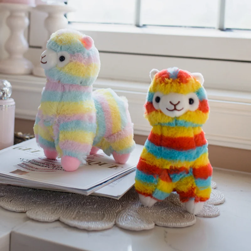 20-50cm Rainbow Alpaca Plush Toy Vicugna Pacos Japanese Soft Plush Alpacasso Sheep Llama Stuffed Toy Gifts for kids and Girls