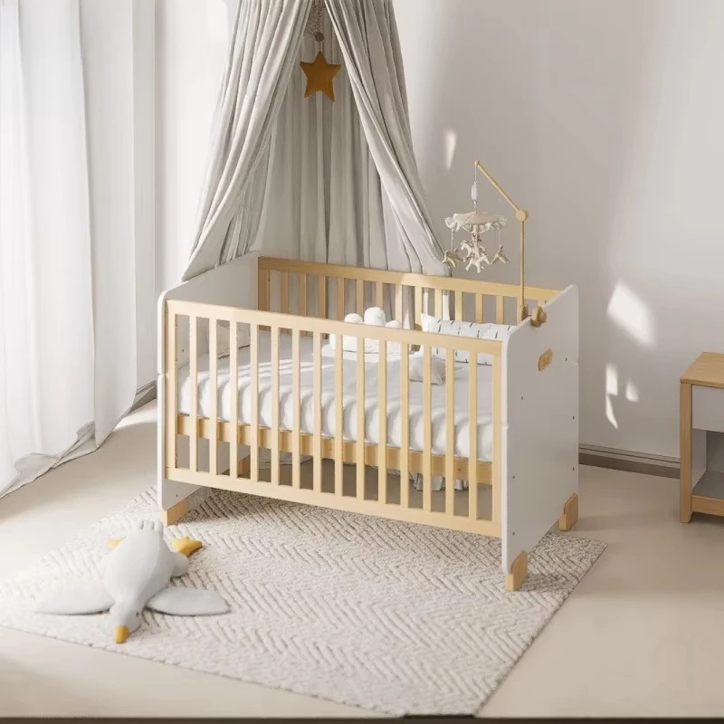 

Multifunctional wooden crib, modern nursery furniture, adjustable bed for newborns, for domestic bedrooms