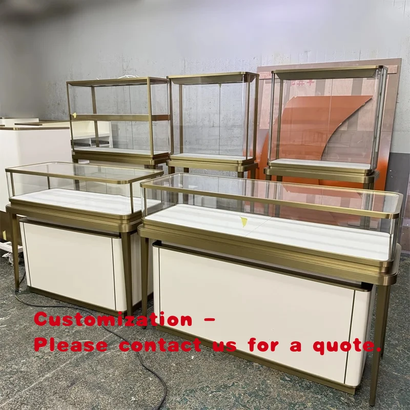 

custom.Curved Glass Front Jewelry Showcase Display Cabinet Retail Jewelry Store Furniture Custom Jewelry Display Showcase