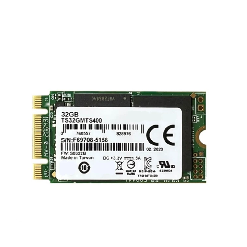 Unidade de estado sólido para Transcend, SSD NGFF, Protocolo SATA 2242, Partícula MLC M2, Cache Independente, Novo, 32GB