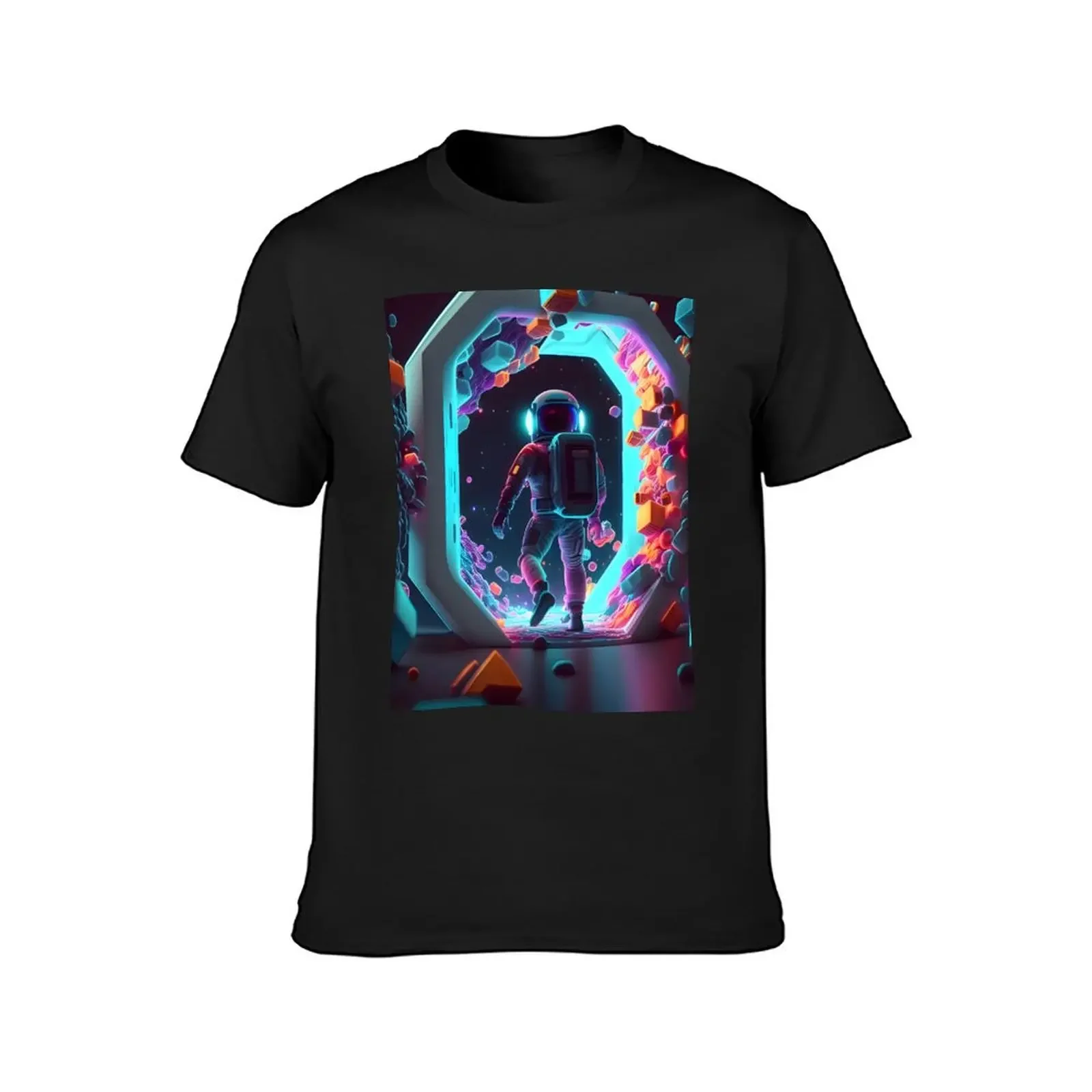 Astronaut Entering the Hyper-Dimensional Universe T-Shirt shirts graphic sublime plain black t shirts men