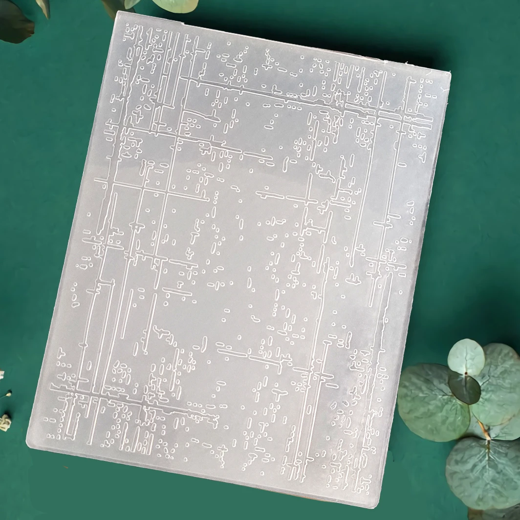 

Irregular Lines and Dots Embossing Folder Transparent Plastic Plates Design For DIY Paper Card Decoration Scrapbooking 12X15CM