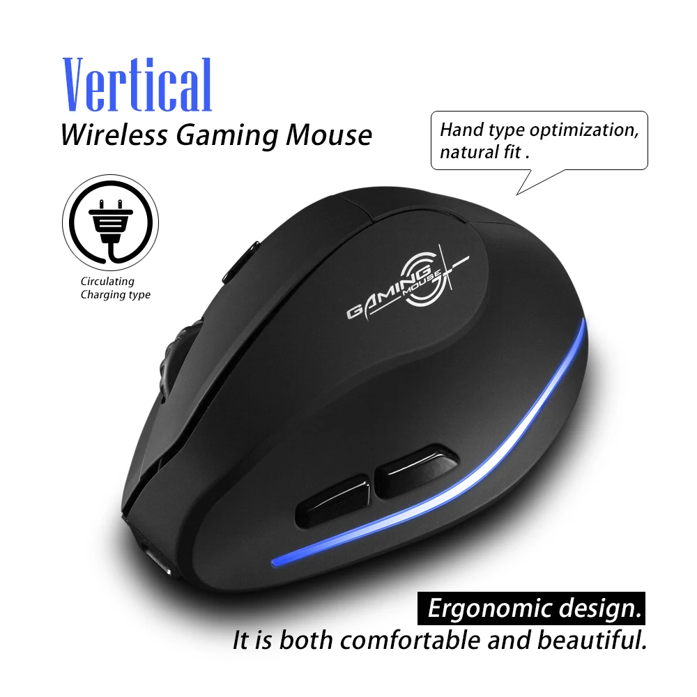 

F-35 Mouse Wireless Vertical Mouse Ergonomic Rechargeable 2400 movement speed Optional Portable Gaming Mouse for Mac Laptop PC C