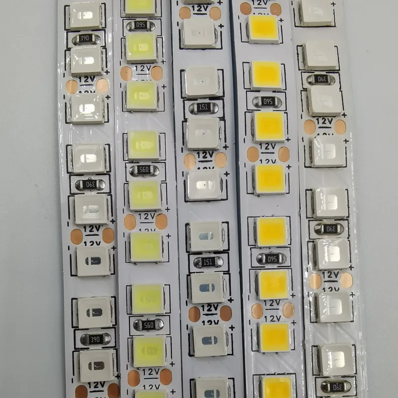 Tira de luces LED de 5M, 12V SMD5054, 120Leds/m, cinta LED Flexible, cinta de diodo a rayas impermeable, blanco cálido Natural, azul hielo, rojo