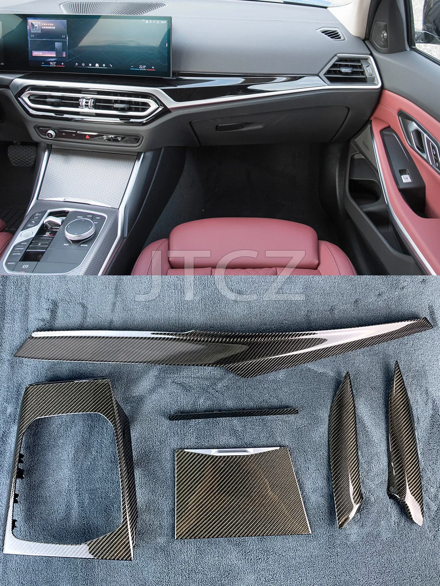 2021 2022 2023 2024 For BMW G20 G21 G22 G23 G26 LCI G87 M340i 430 M2 Carbon Fiber Interior Dashboard Center Console Air Outlet