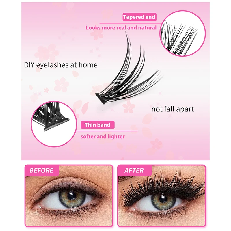 DIY 30D 40D 50D Single - مجموعة الرموش الصناعية الطبيعية للمكياج DIY، اصنع مظهرك الفريد