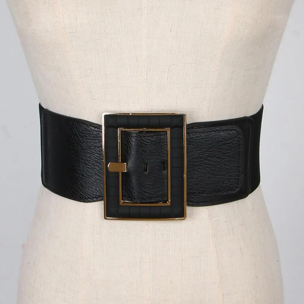 

Women's Punk Elastic Stretchy Wide Waist Cinch Belt Fashion Dress Waistband