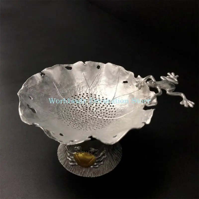 Q39B Tin Tea Infuser Loose Leaf Tea Strainers Interval Tea Infuser Strainer for Home Office Use Leaf Frog-Shape Tea Filter