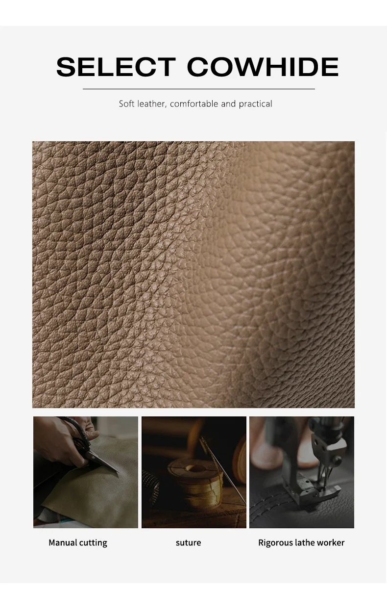 Vielseitige Echtleder-Tasche für Damen, 2026 Neue Handtasche aus Rindsleder der Ersten Schicht, Windspiel-Handtasche, Schultertasche mit Großer Kapazität – Detail 7