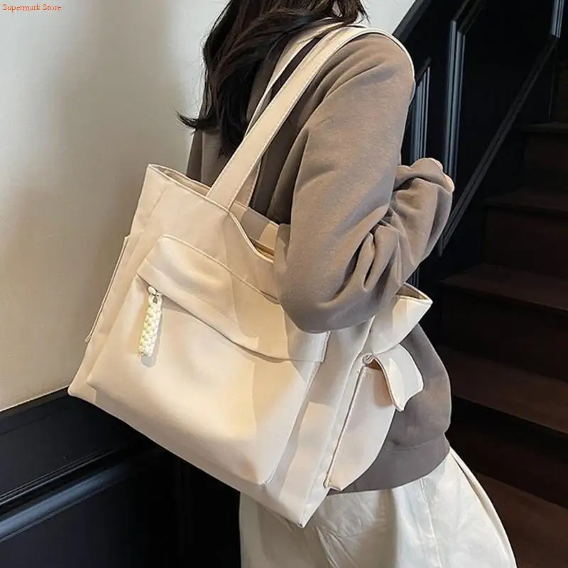 

Q5WE Women Bag Stylish Armpit Bag School Bag Large Capacity Shoulder Bag Nylon Handbag Casual Commuting Bag for Everyday