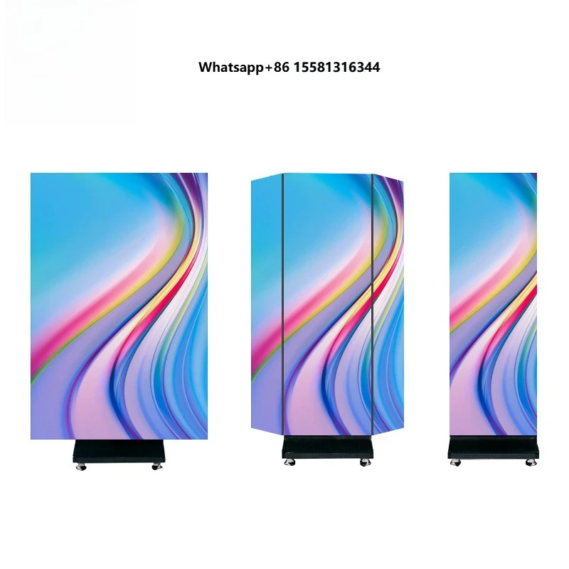 P1.86 P2 P2.5 Triple Led Portable Screen 4K1280X1920mm Indoor Digital Mirror Poster Smart Video Advertising Screen Led Display