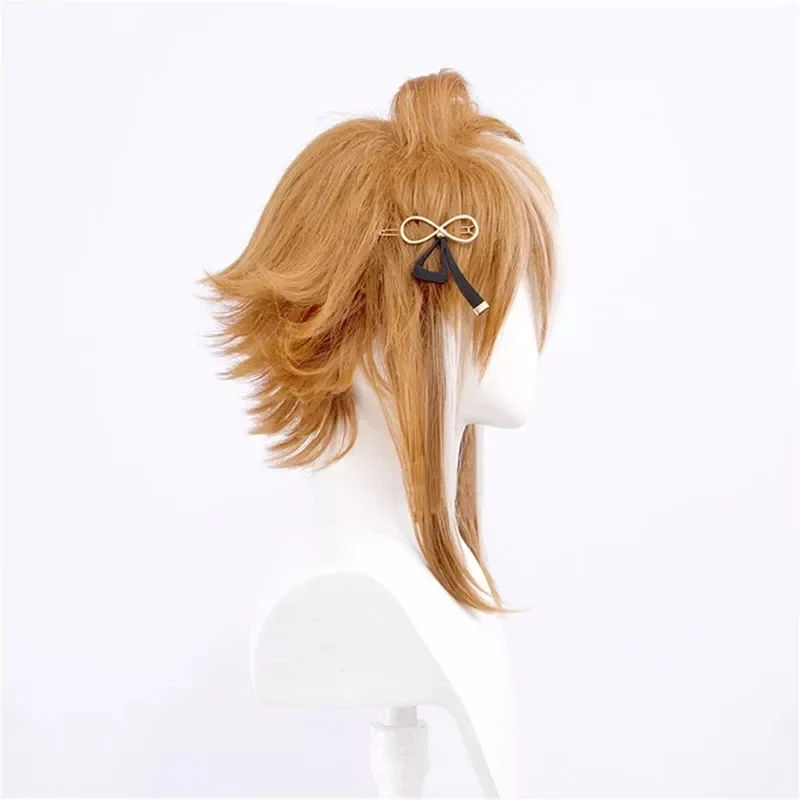 Synthetic Anime Cosplay Wig Gorou Arataki Itto Shikanoin Heiz Columbina Halloween Cosplay Wigs with Ears and Tail