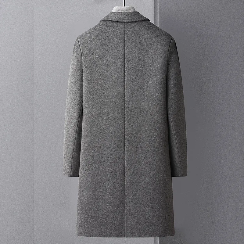 2024 new arrival long style winter jacket fashion High Quality Woolen Coat Men\'s Wool trench coat Men Dress Jacket Size M-4XL